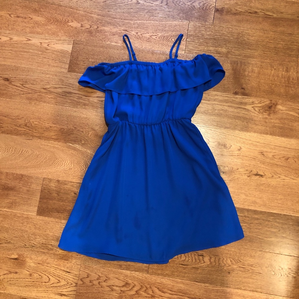 off the shoulder with spaghetti straps dress